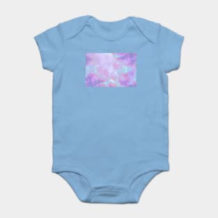 fairy dust glitter clouds magic sky in pastel colors pink purple and blue Baby Bodysuit